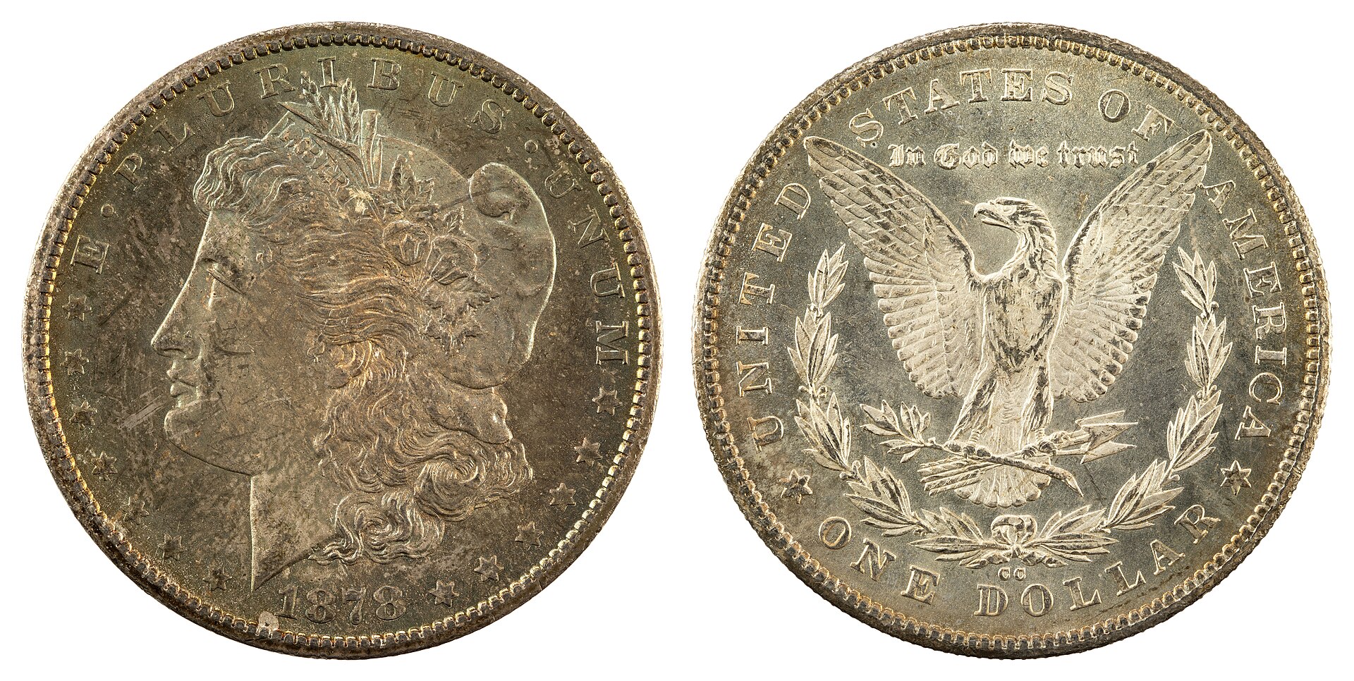 1878-CC Morgan dollar obverse and reverse
