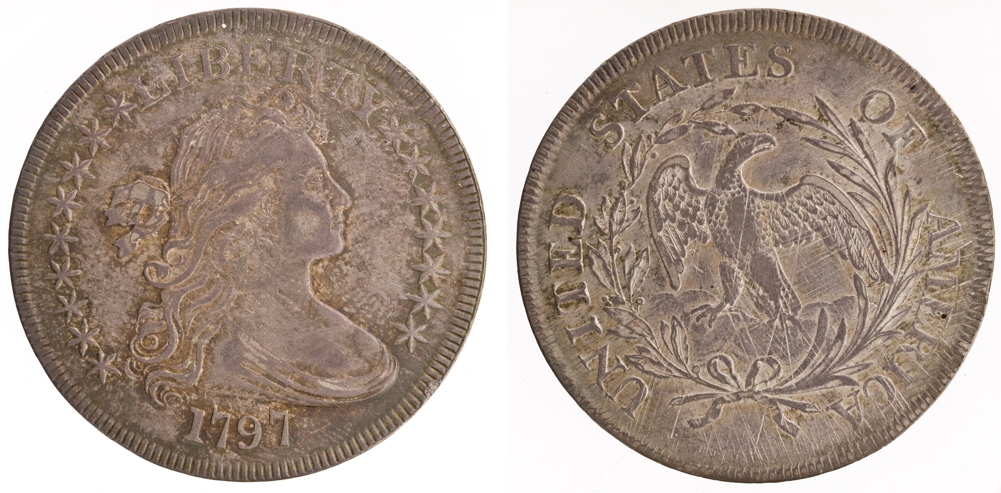 1797 early dollars — obverse and reverse