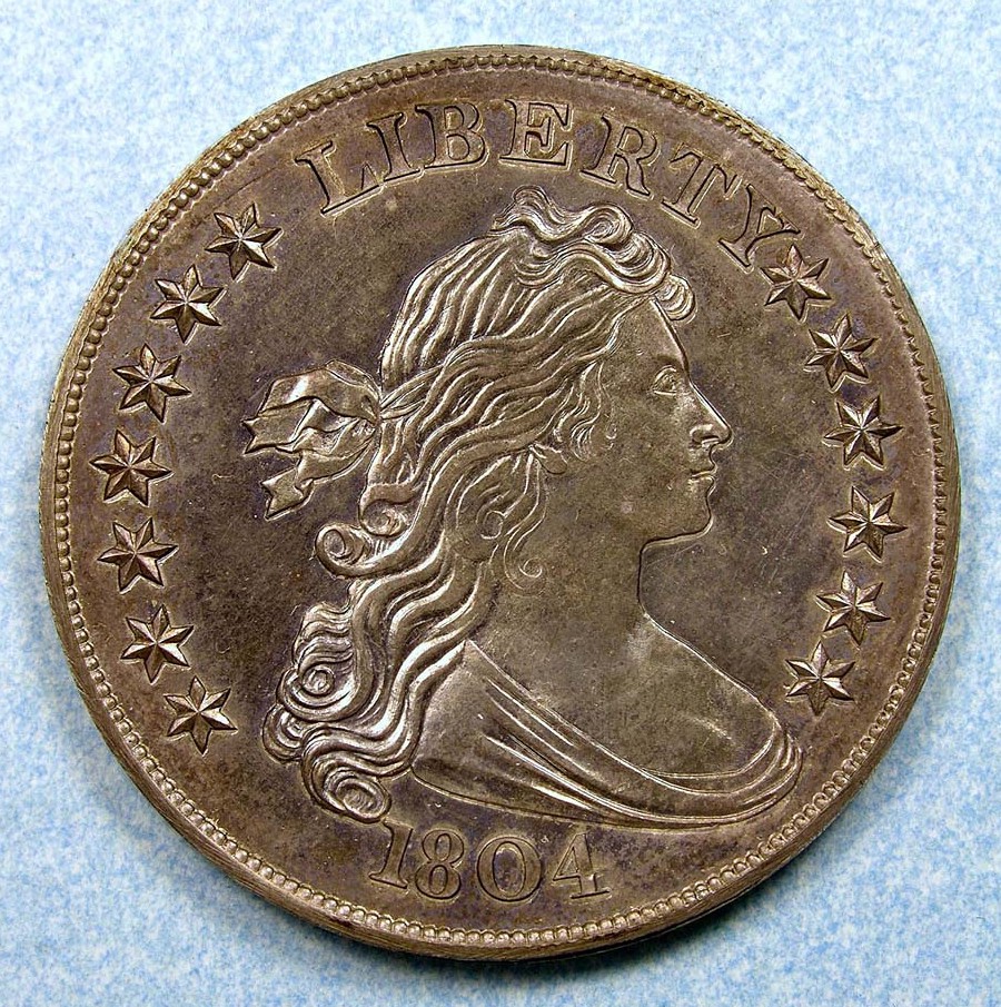 1804 Class III early dollars — obverse, graded PR63