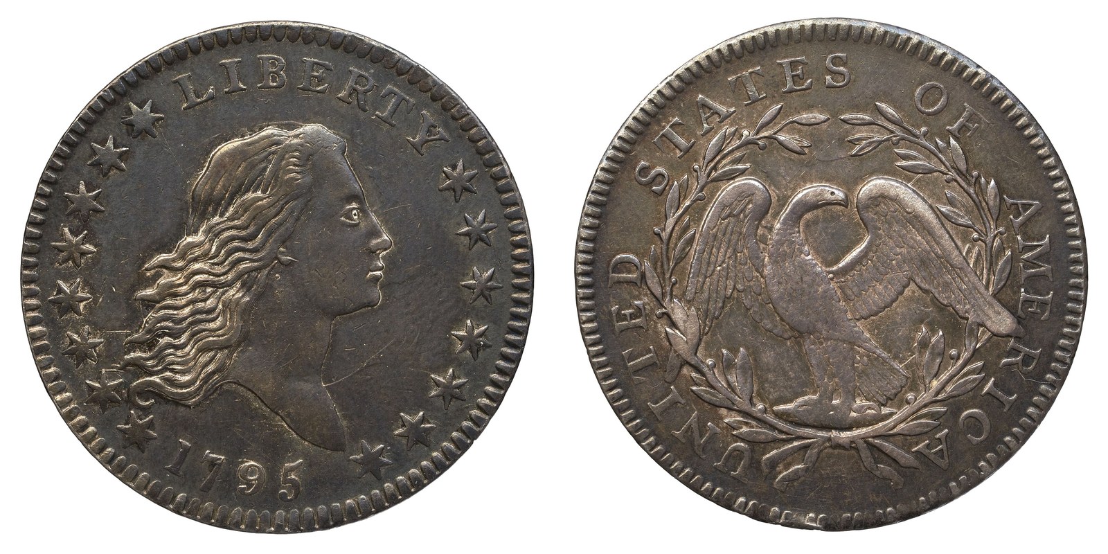 1795 early half dollars — obverse and reverse