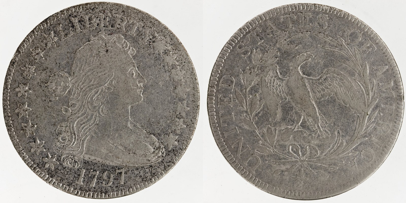 1797 early half dollars — obverse and reverse